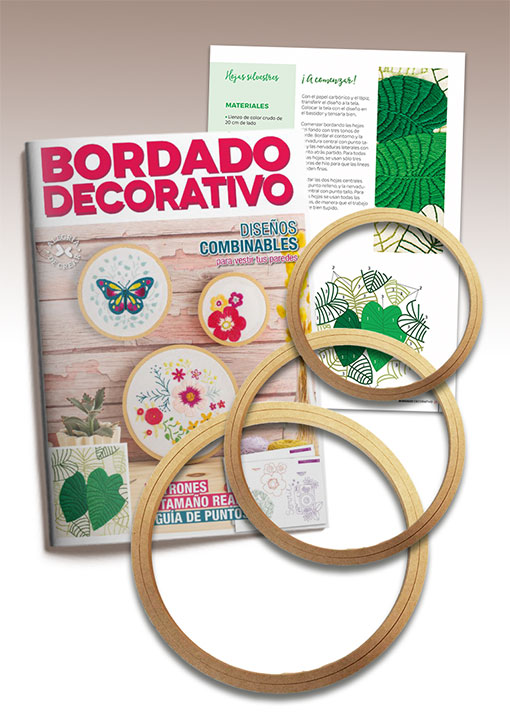 Kit 780 para bordado, con Libro “Decorar con Bastidores