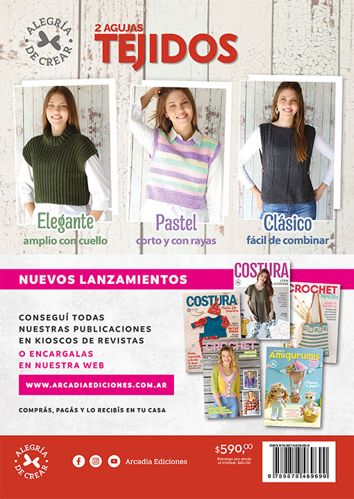 2 Agujas Tejidos Chalecos a La Moda