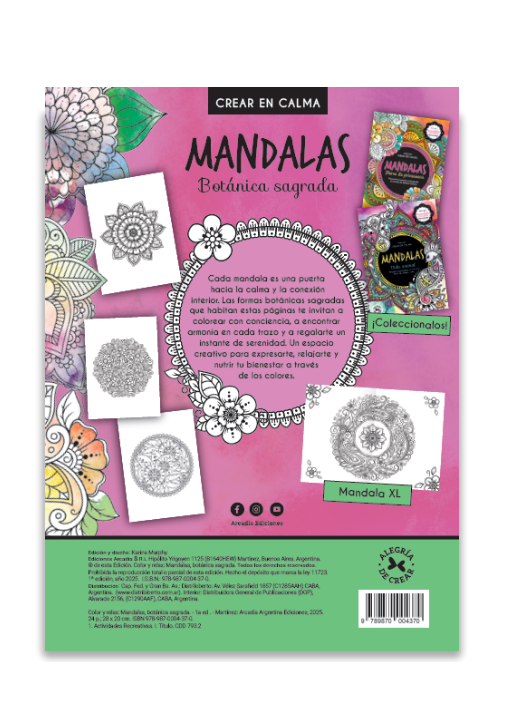 Contra Libro Mandalas Botanica Sagrada