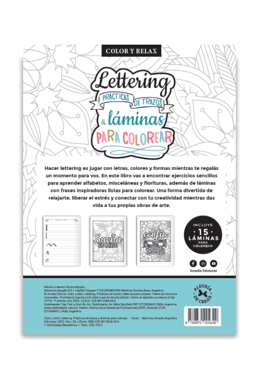 Contra tapa Libro Lettering