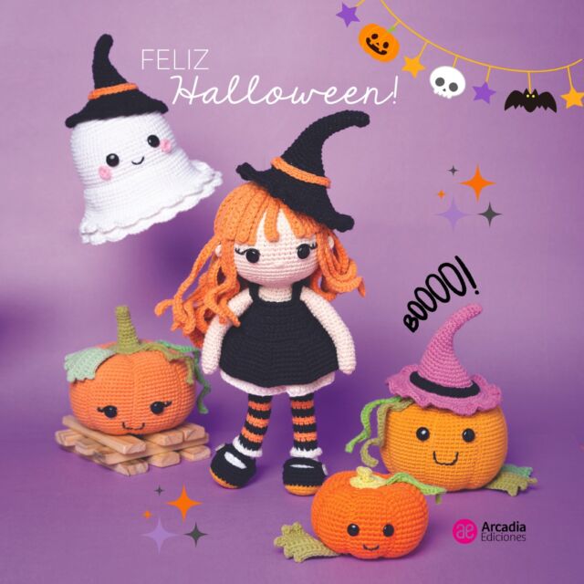 🍭¿Dulce o Truco?🎃

👉🏻¡Los amigurumis de Halloween son perfectos para decorar tu hogar o regalarle a quien vos quieras!

😉Podés personalizarlos como más te guste, eligiendo colores y detalles extras.

🧶Divertite tejiendo y disfrutá de esta temporada espeluznante.👻

⬆️ Buscalos en nuestra web o 📲 escribinos un MD que te contamos cómo conseguirlos.

#edicionesarcadia #revistas #libros #kits #ediciones #arcadia #tejidos #handmade #arte #macrame #crochet #bordado #manualidades #halloween #amigurumis #amigurumishalloween